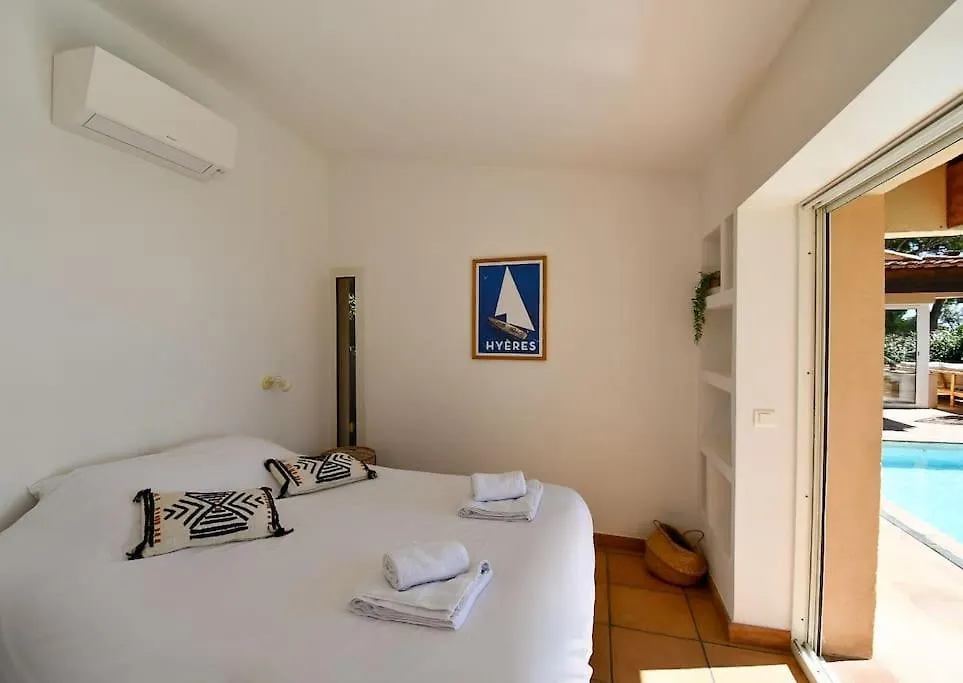 Villa Palm Springs Superb Sea View, Terrasse And Swimming Pool Carqueiranne