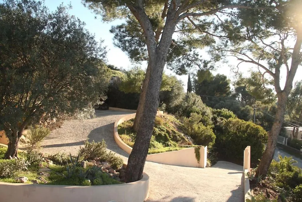 Villa Palm Springs Superb Sea View, Terrasse And Swimming Pool Carqueiranne Frankrike