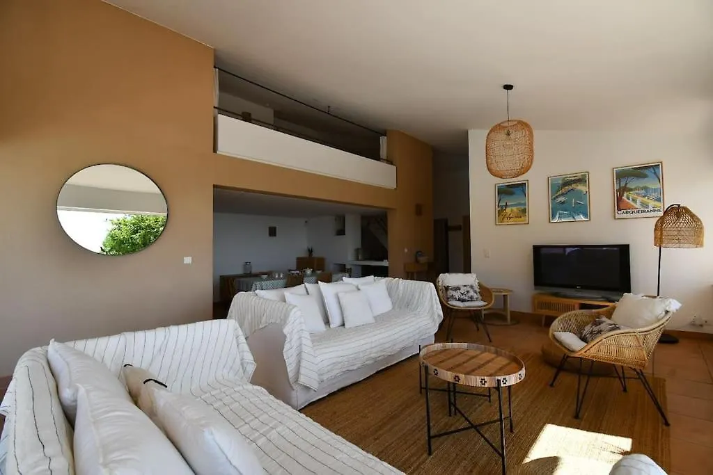 Villa Palm Springs Superb Sea View, Terrasse And Swimming Pool Carqueiranne Frankrike